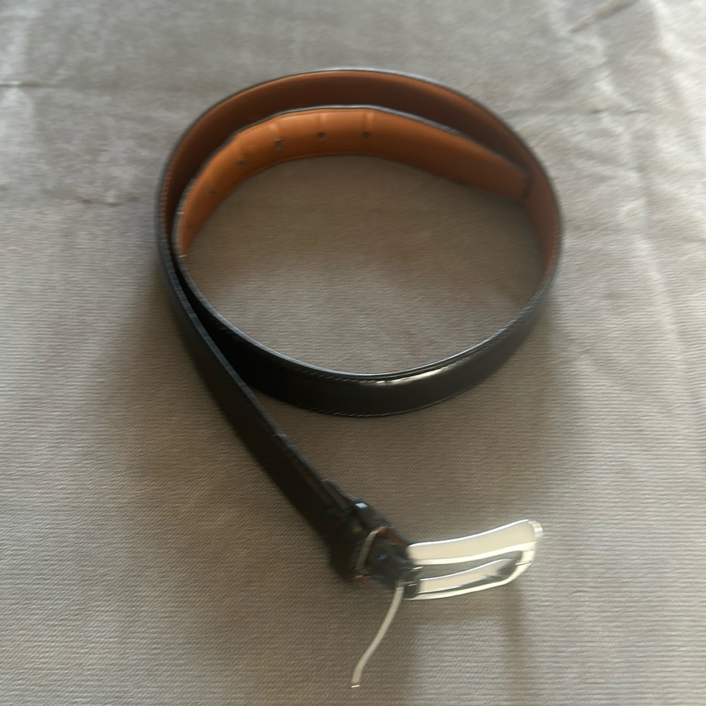 Black leather belt